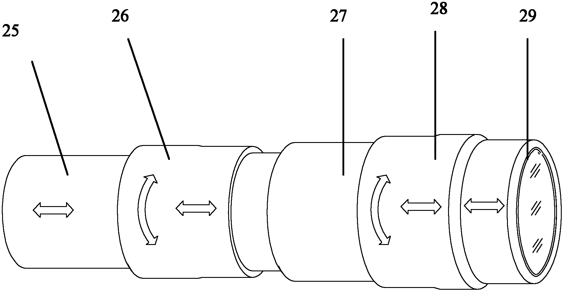 Automatic precise focusing mechanism for beam expanding lens adopting synchronous belt transmission