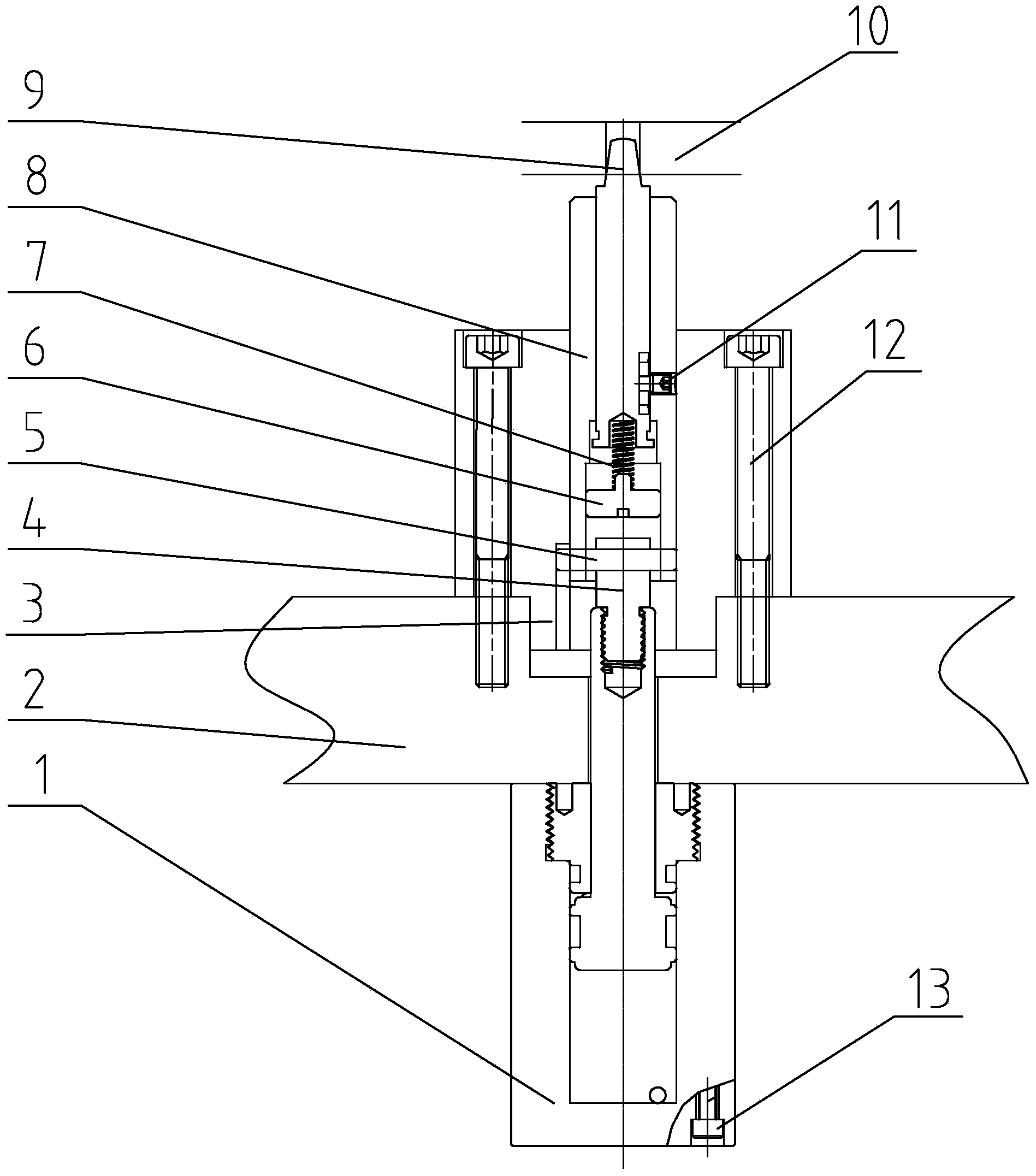 Spring pin telescoping mechanism