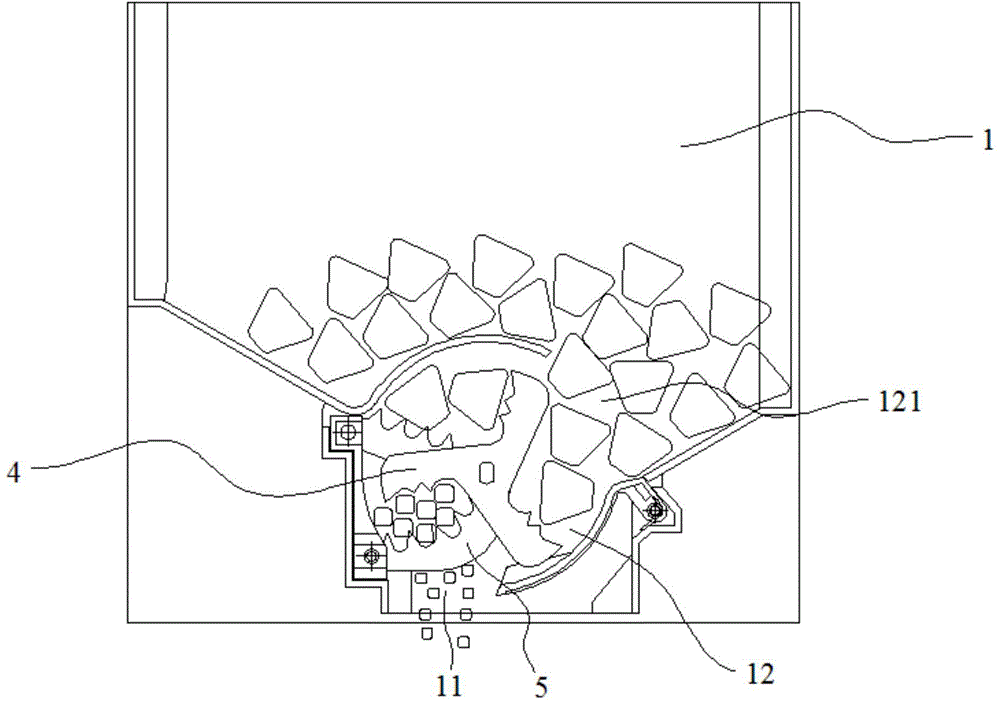 Refrigerator ice crushing device and refrigerator