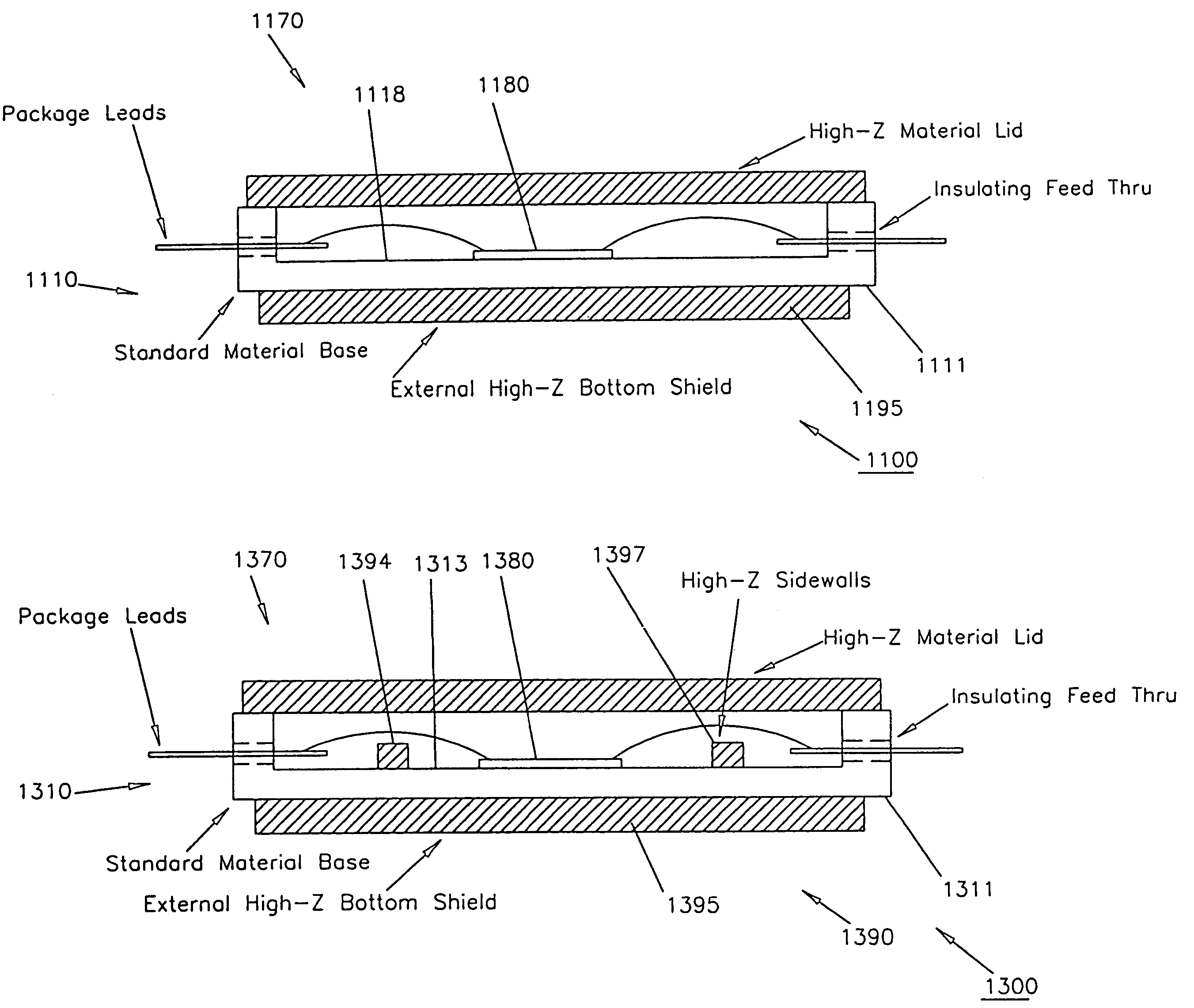 Radiation shielding of integrated circuits and multi-chip modules in ceramic and metal packages