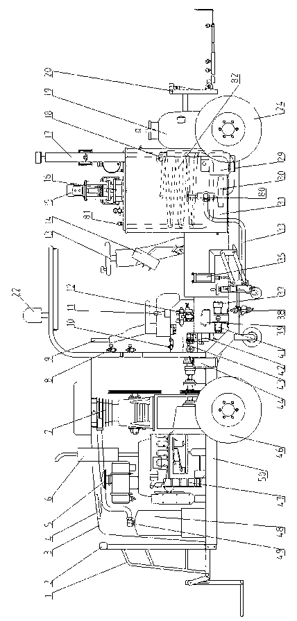 Drive type hot-melt spraying marking machine