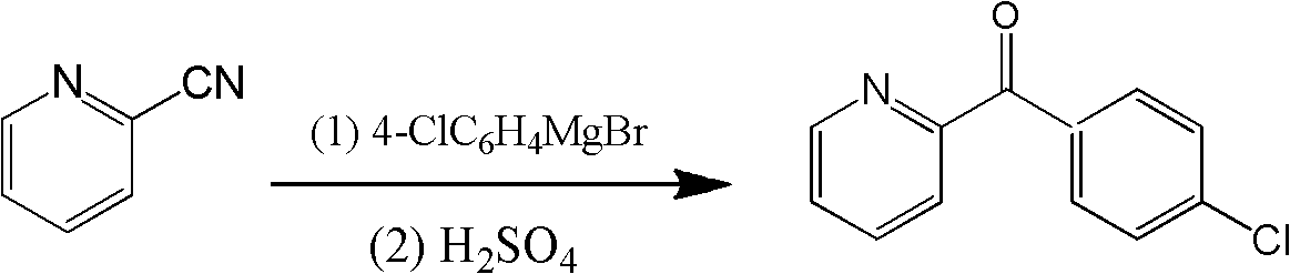 Method for directionally synthesizing (4-chlorphenyl)-(pyridine-2-base)-methanol