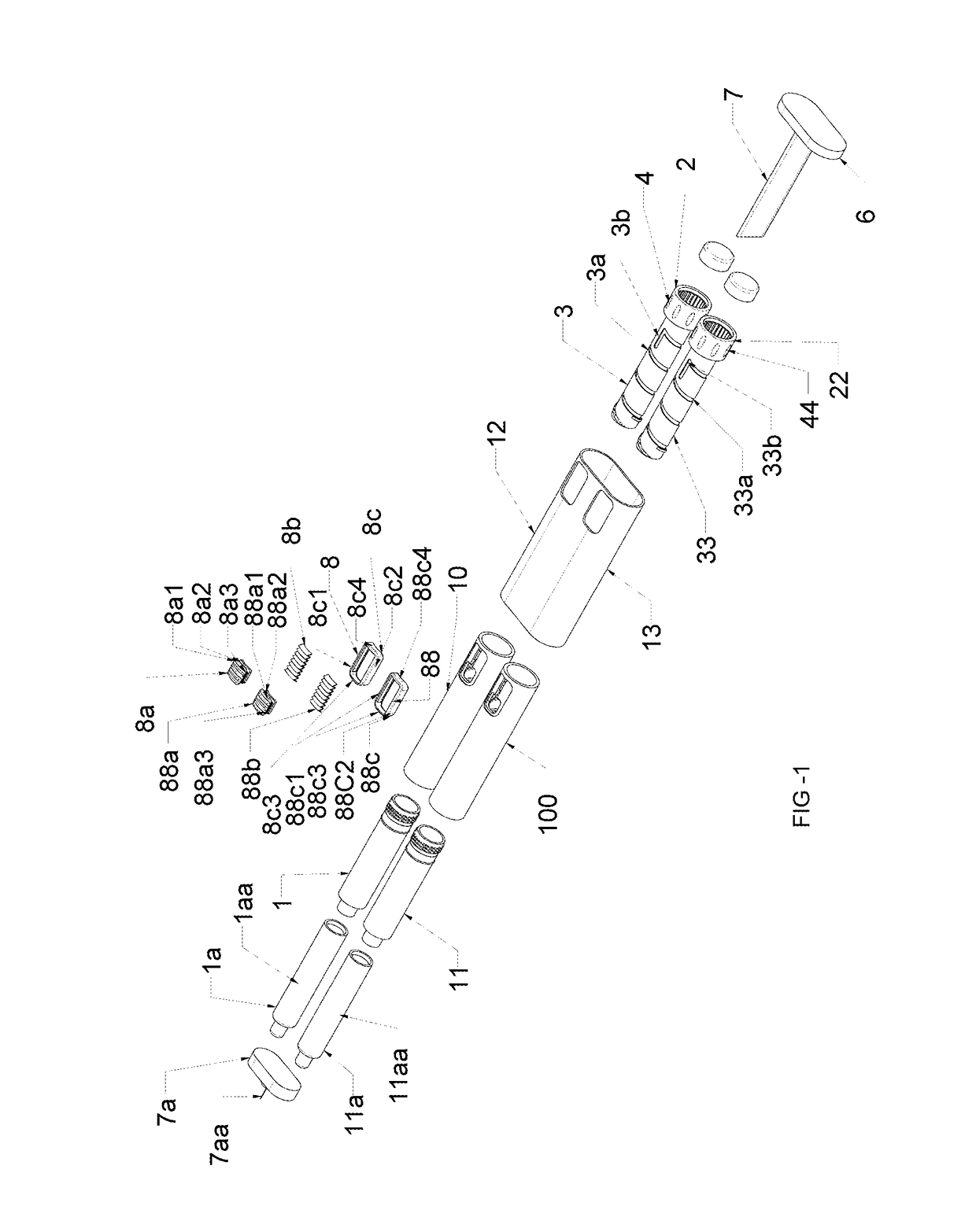 A drug delivery device for delivery of two or more independently user selectable multiple doses of medicaments with user operable variable dose locking mechanisms
