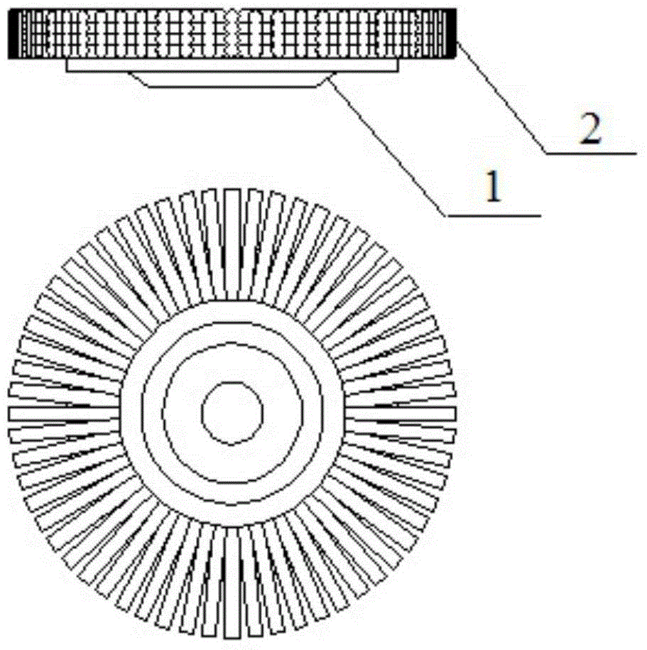 Polishing wheel containing fiber ropes