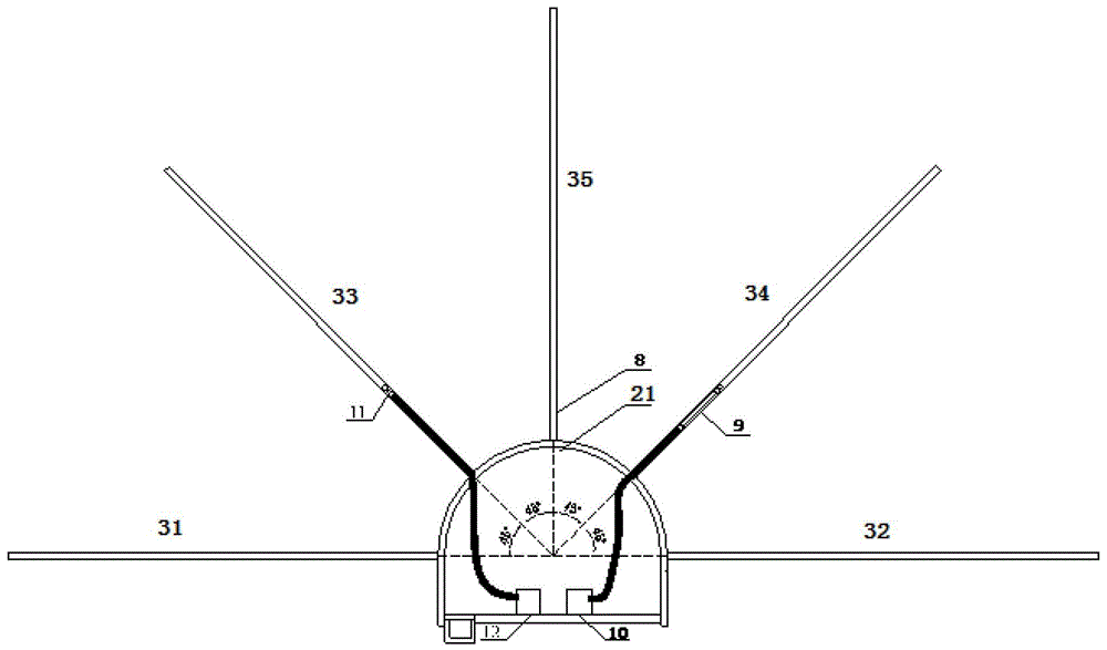 Deep detection system and detection method of deep lane surrounding rock partitions