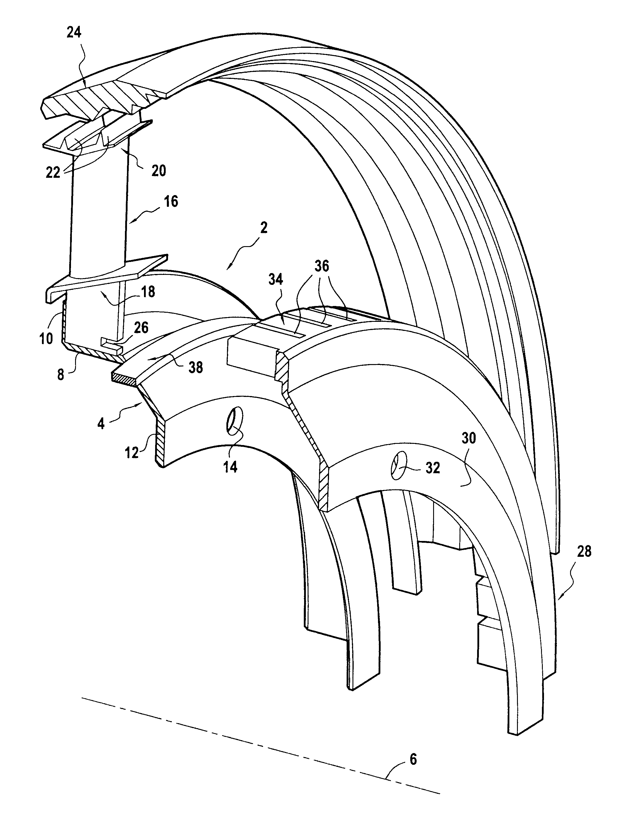 Turbine engine rotor wheel with blades made of a composite material provided with a spring ring