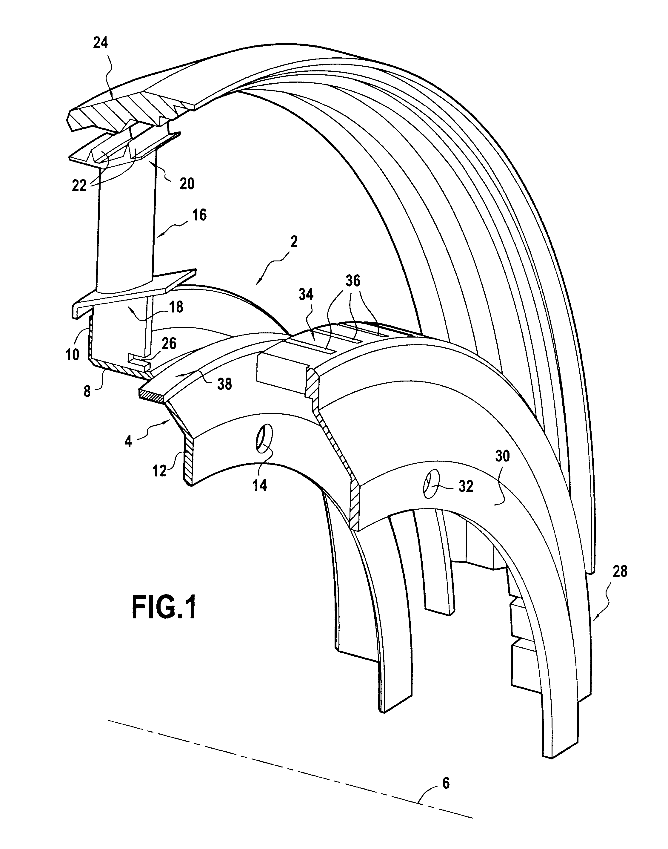 Turbine engine rotor wheel with blades made of a composite material provided with a spring ring