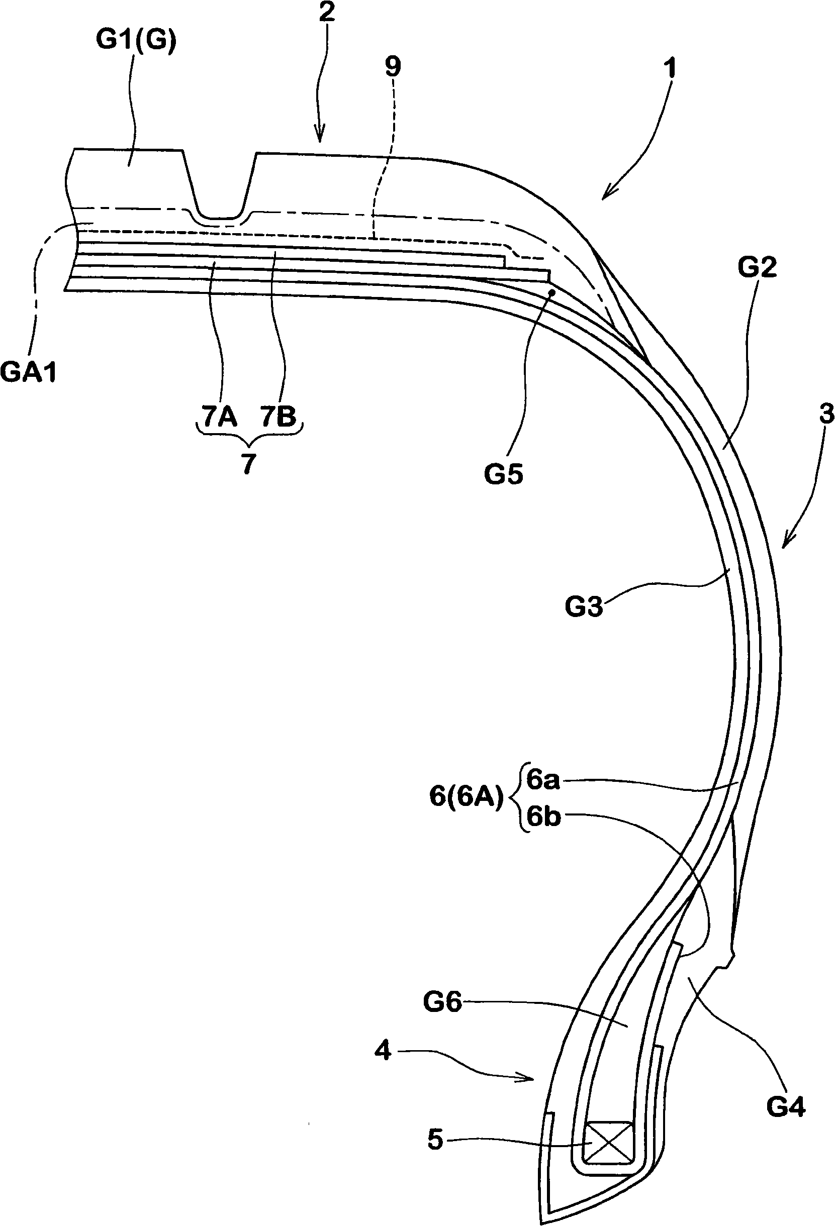 Manufacturing method of a rubber member for tire