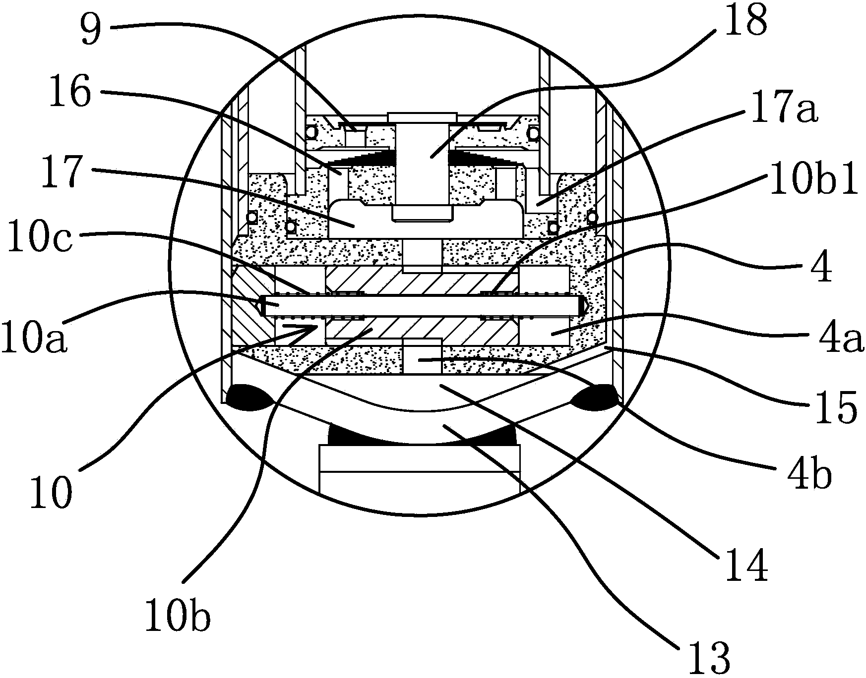 Self-adaptive three-cylinder side-turn-prevention shock absorber