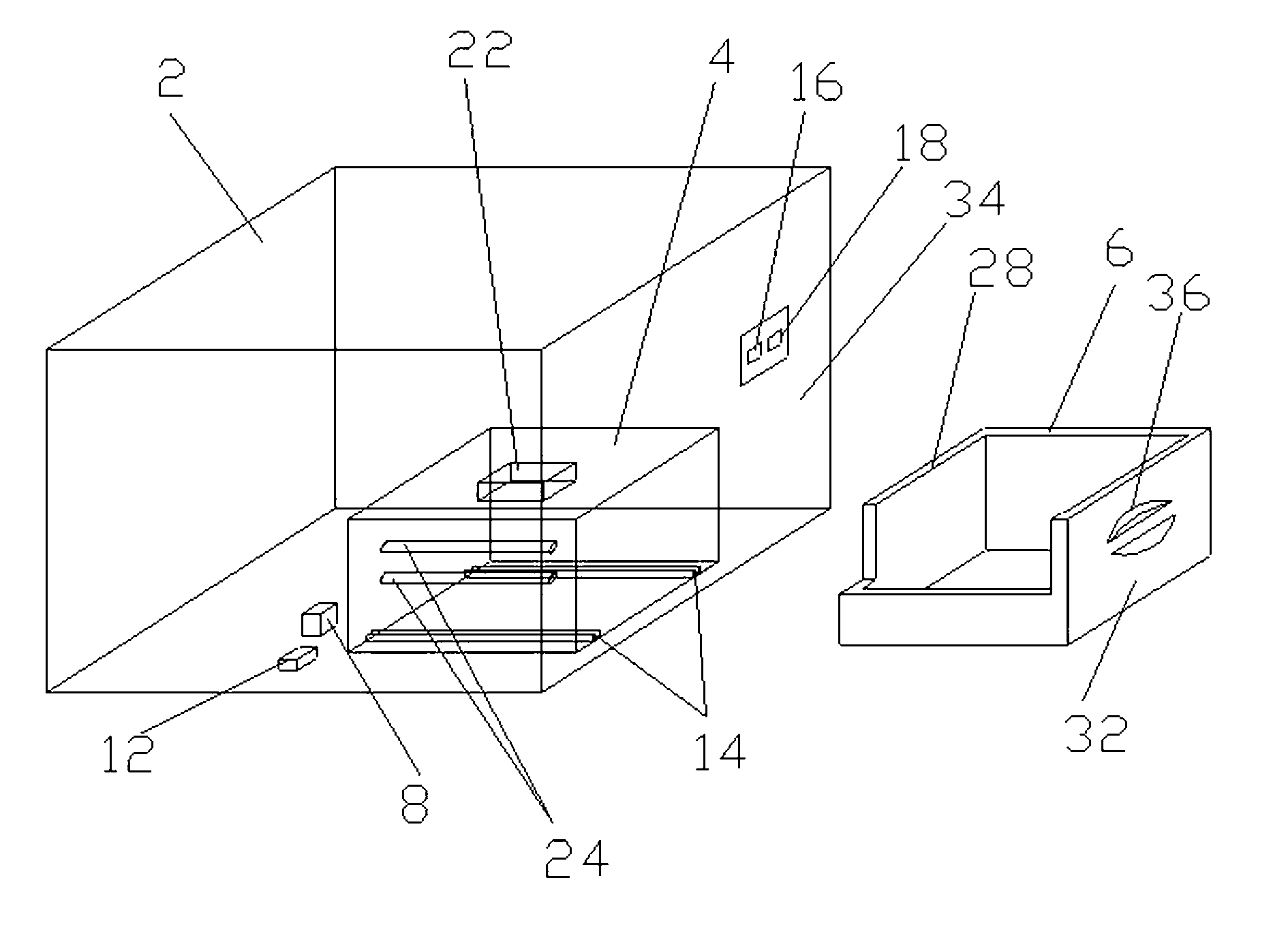 Built-in ultraviolet light disinfection and accommodation device for general treating instrument