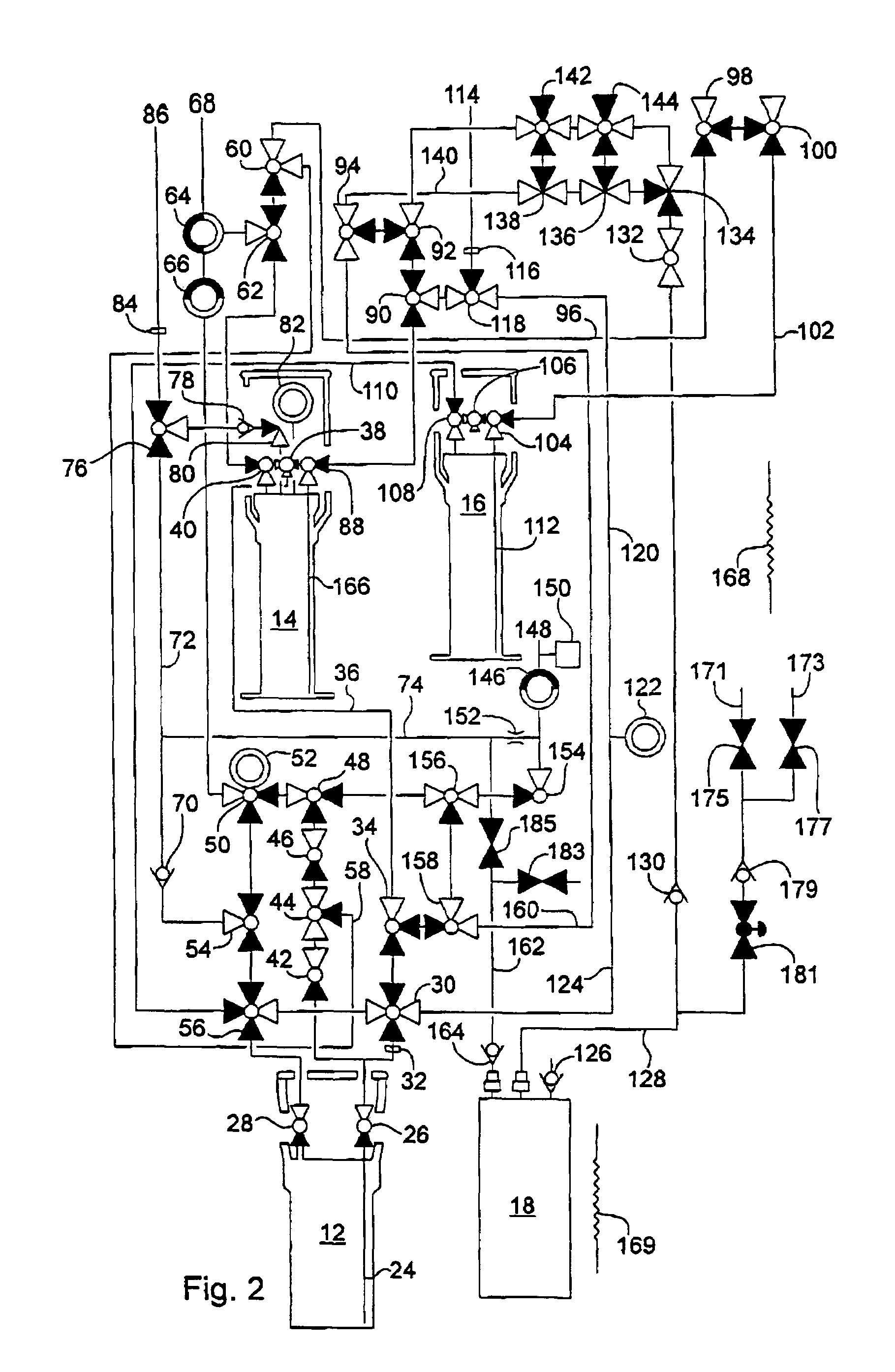 Cabinet for chemical delivery with solvent purging and removal