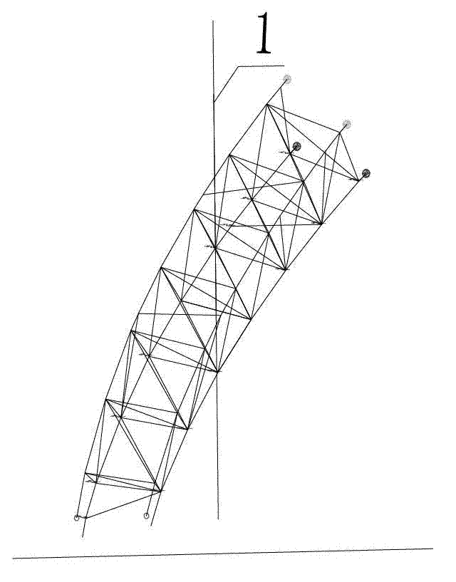 Hoisting method for long-span asymmetrical rectangular spatial twisted pipe truss