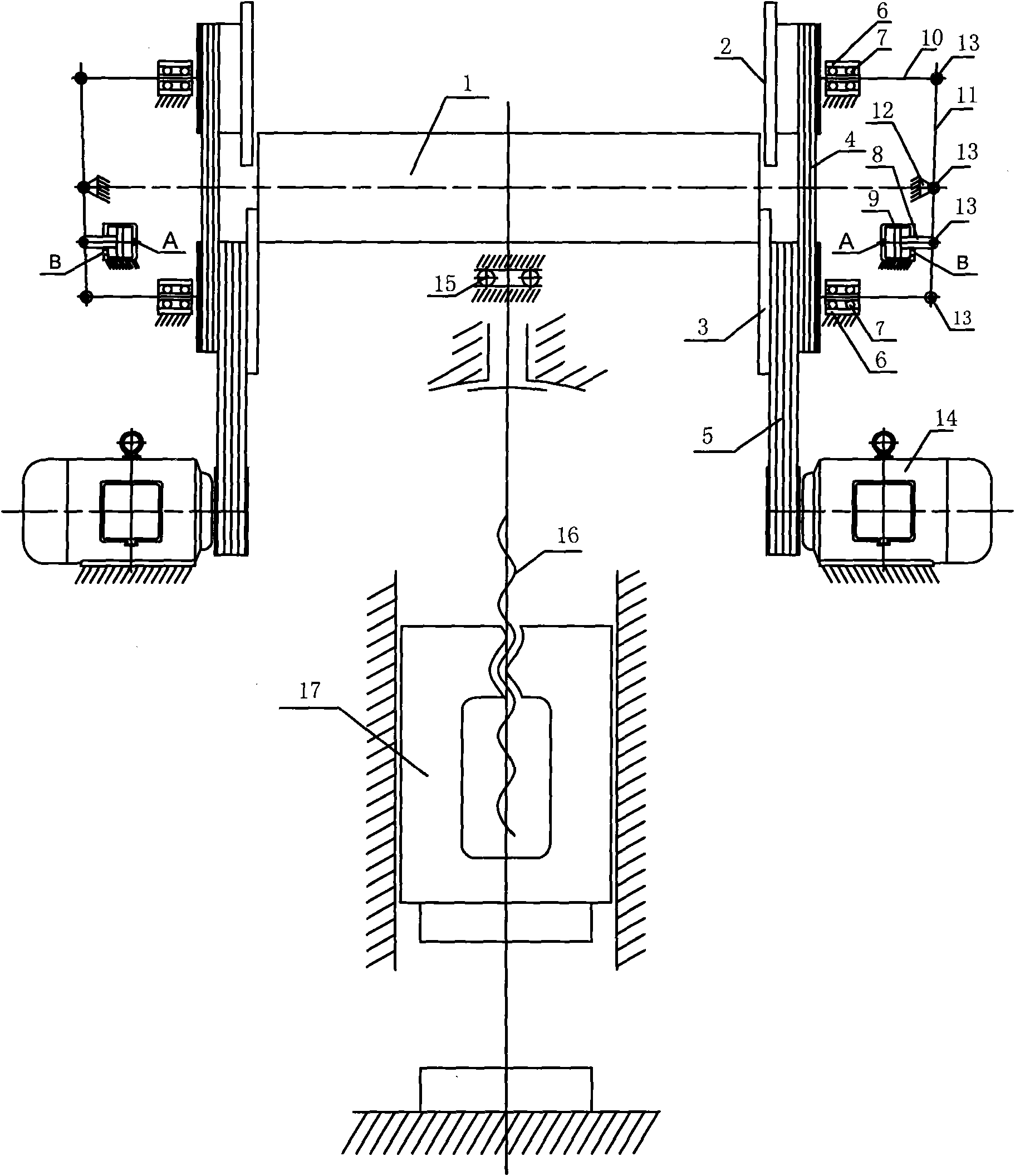 Four-wheel friction screw press