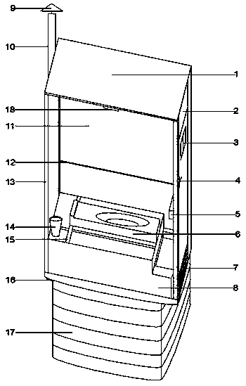 Double-pit alternate ecological environment-friendly toilet