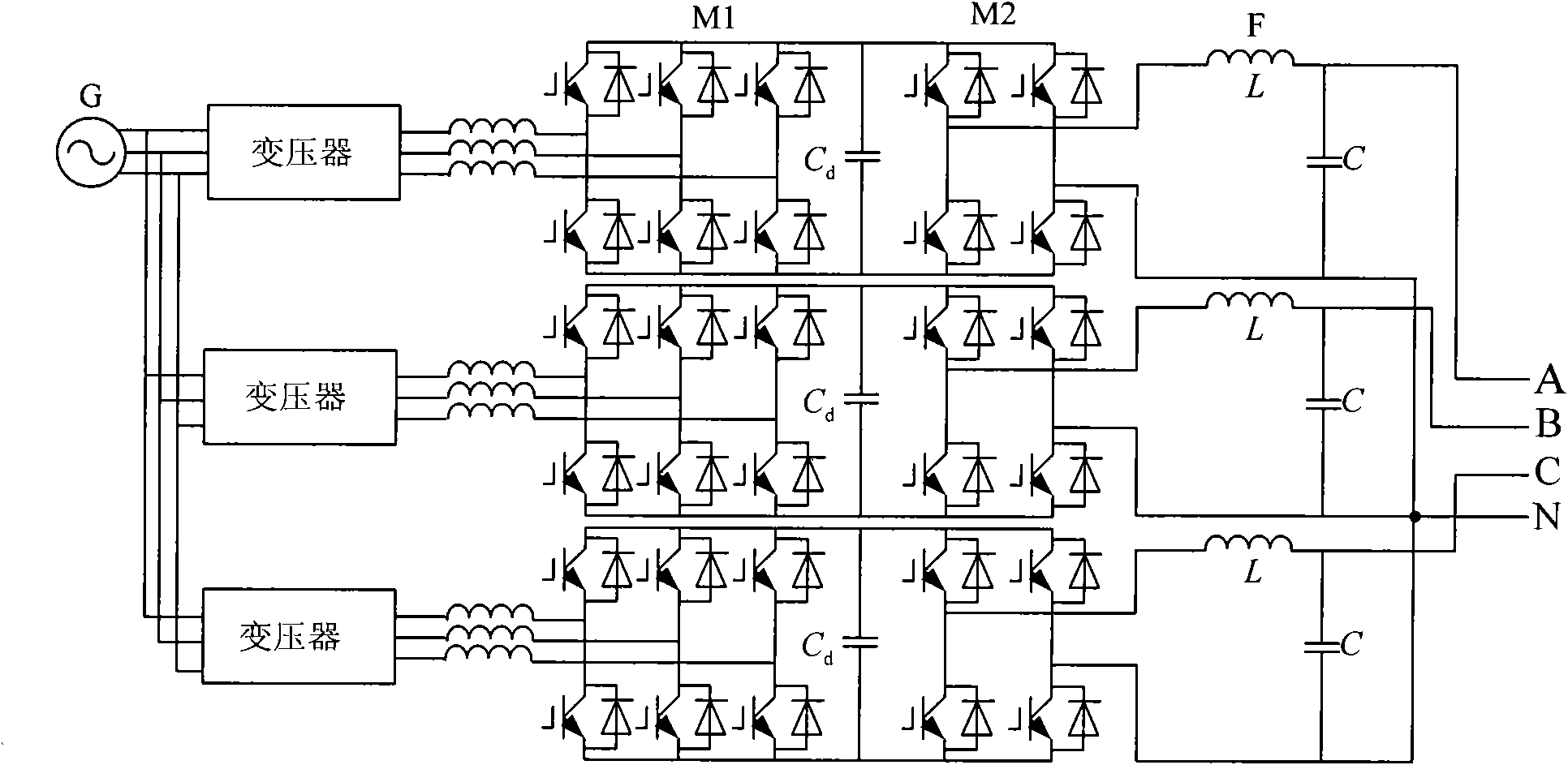 Multifunctional power grid simulator and control method thereof