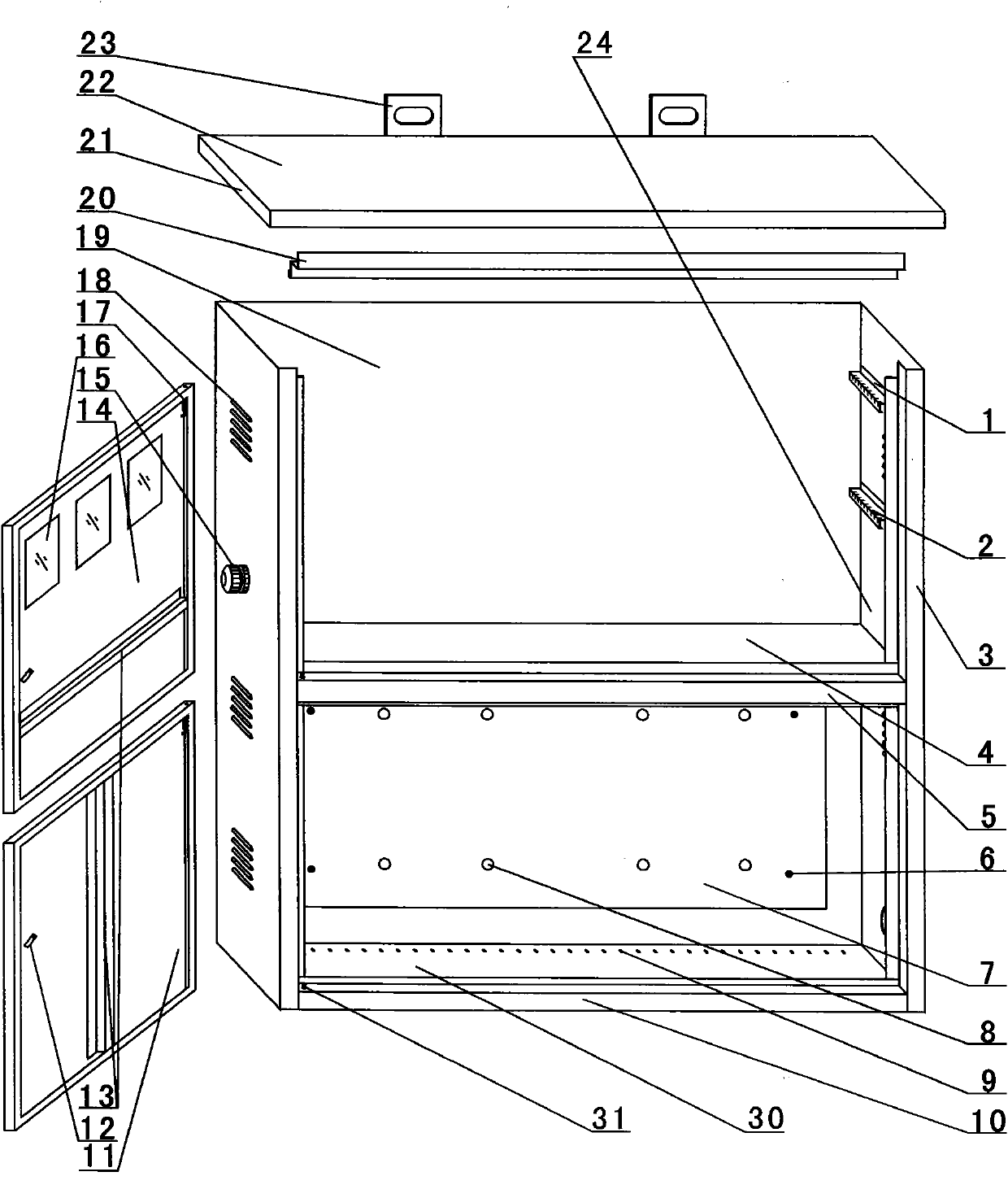 Stainless steel temporary electric measuring box of multiple electric meters