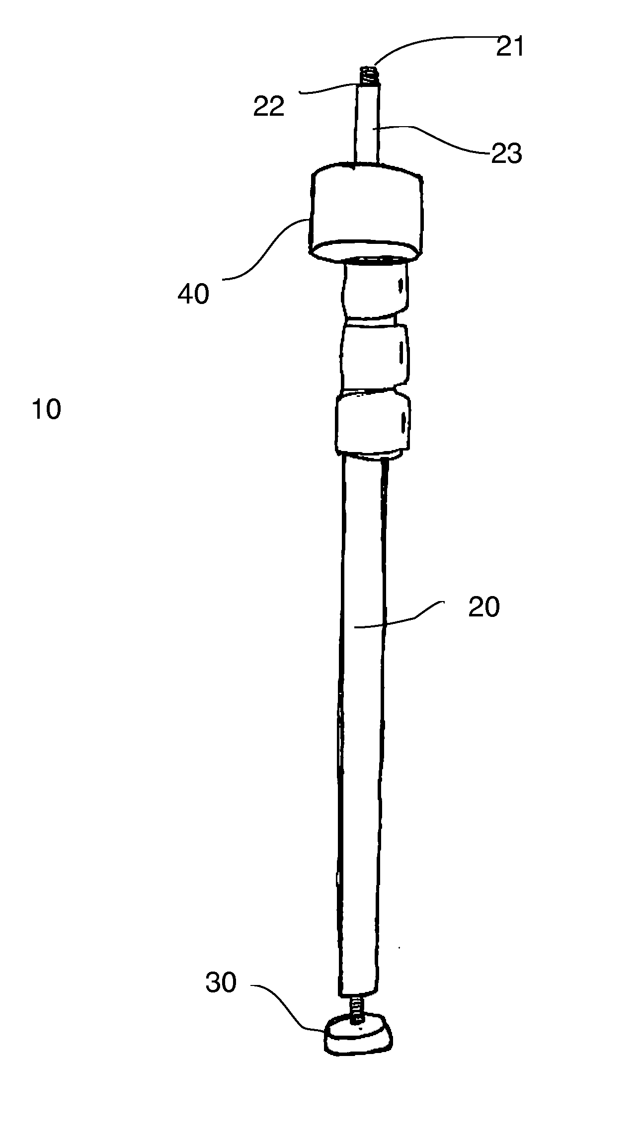 Subaquatic Monopod for Photographic Equipment