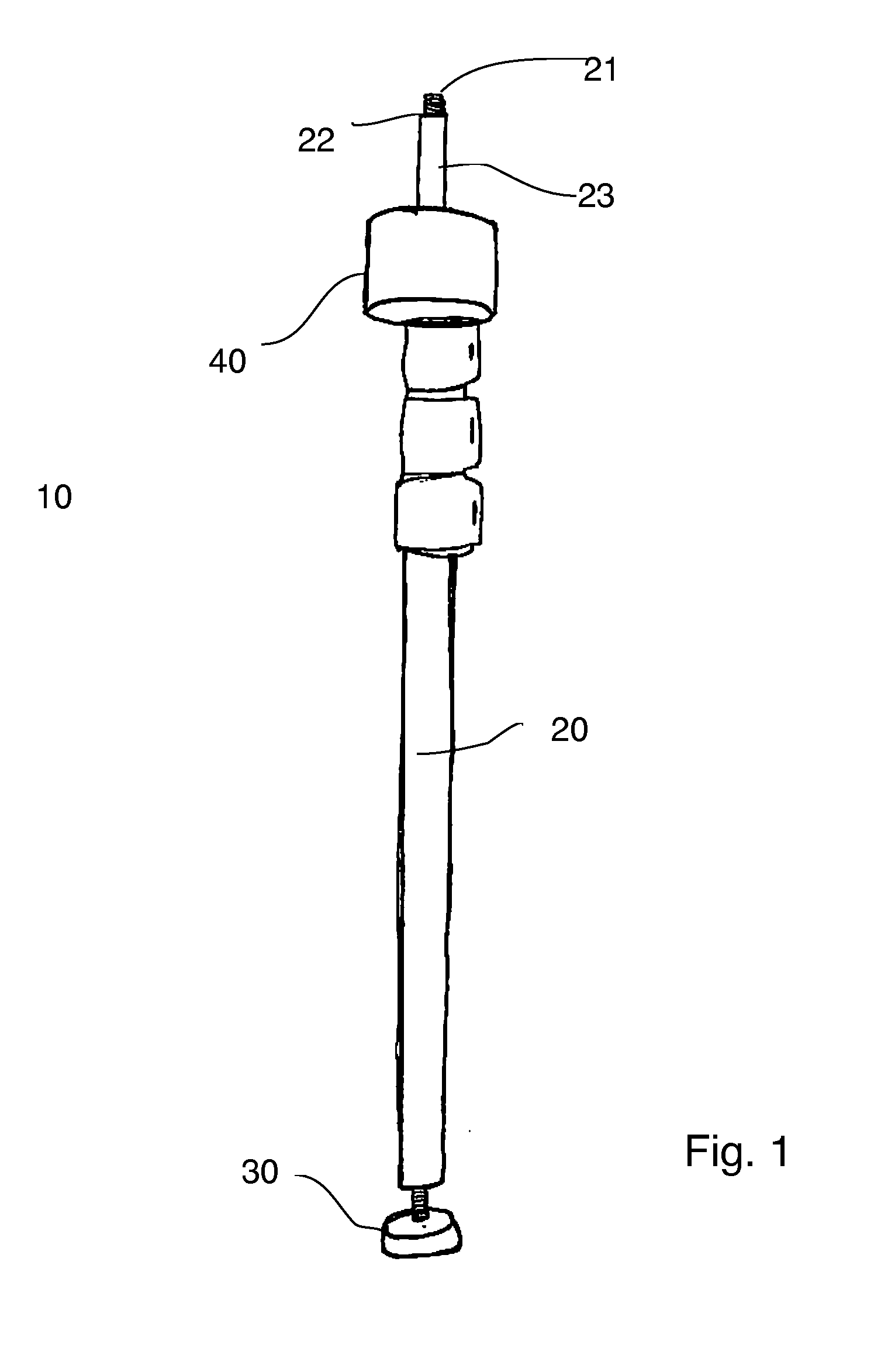 Subaquatic Monopod for Photographic Equipment