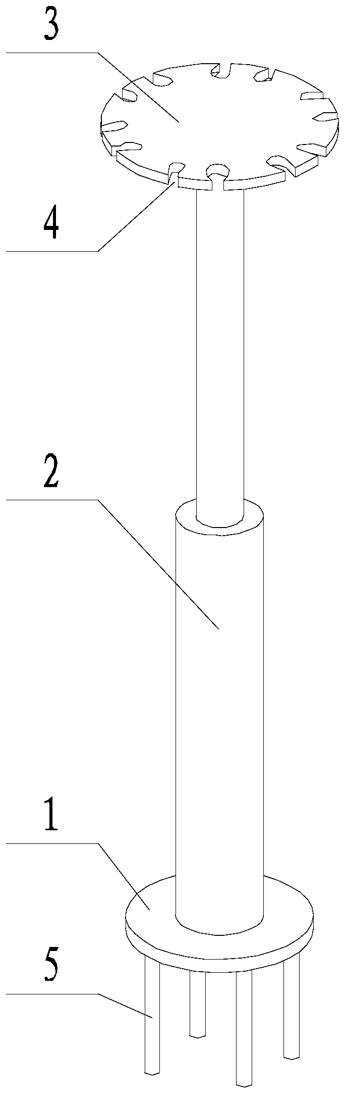 Embedded type rail rod and mounting method thereof