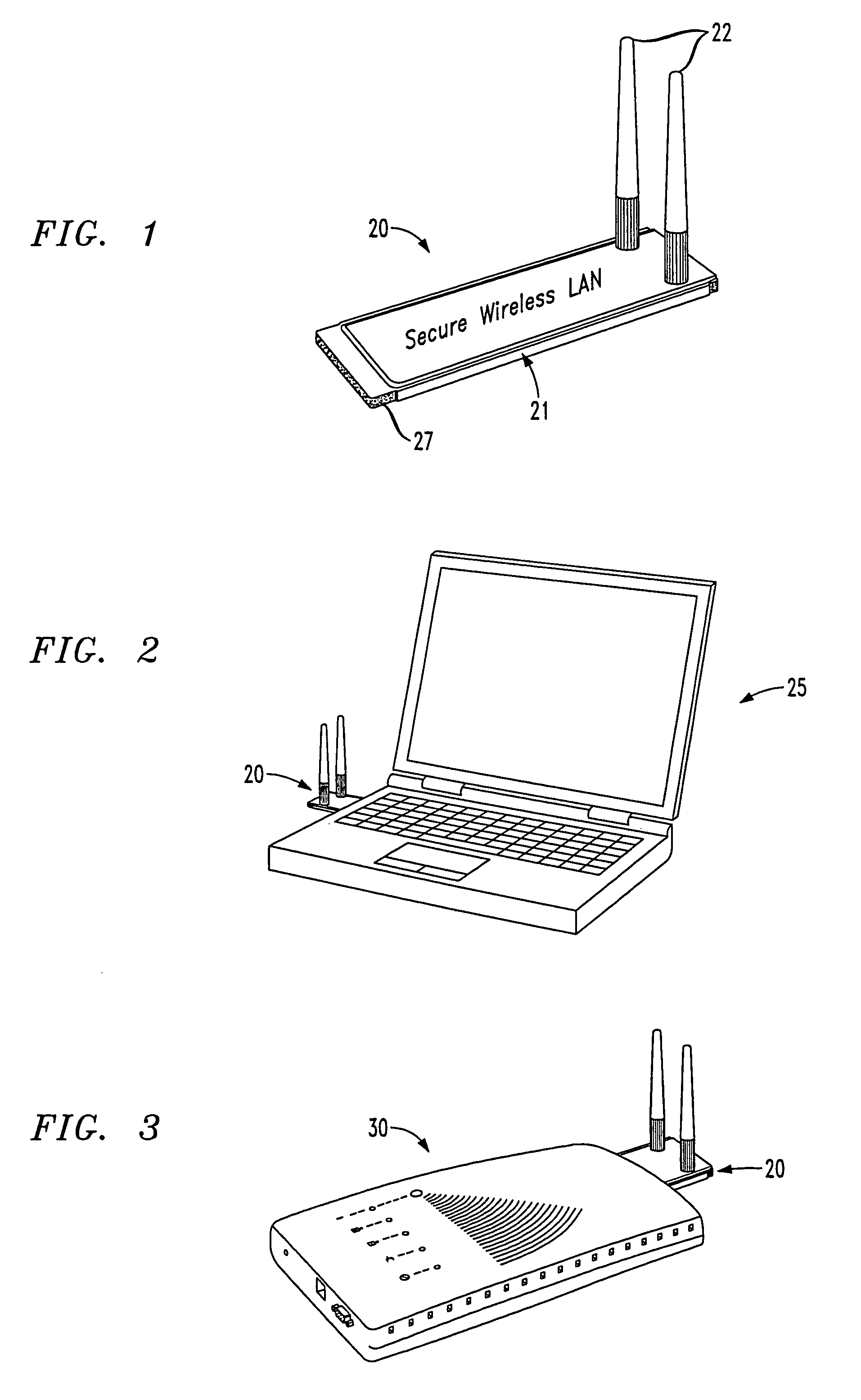 Secure wireless LAN device and associated methods