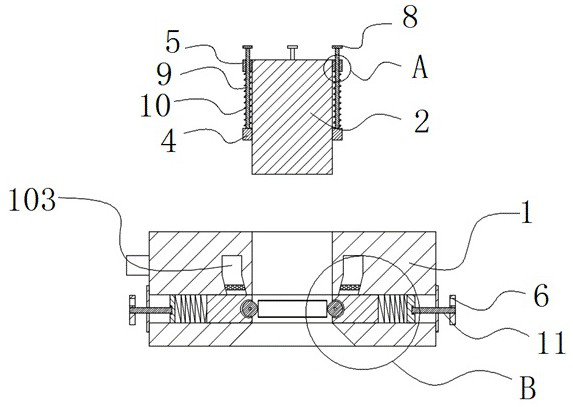 Convex-concave die device capable of preventing material clamping