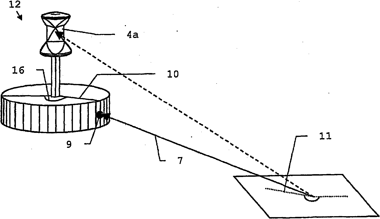 Method for determining position, laser beam detector and detector-reflector device for a system for determining position