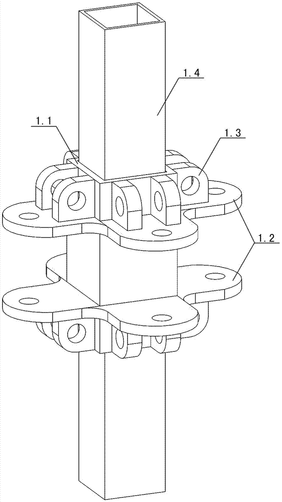 Ortho-inclined multi-directional three-dimensional connection splint section, quick-loading frame, application and method thereof