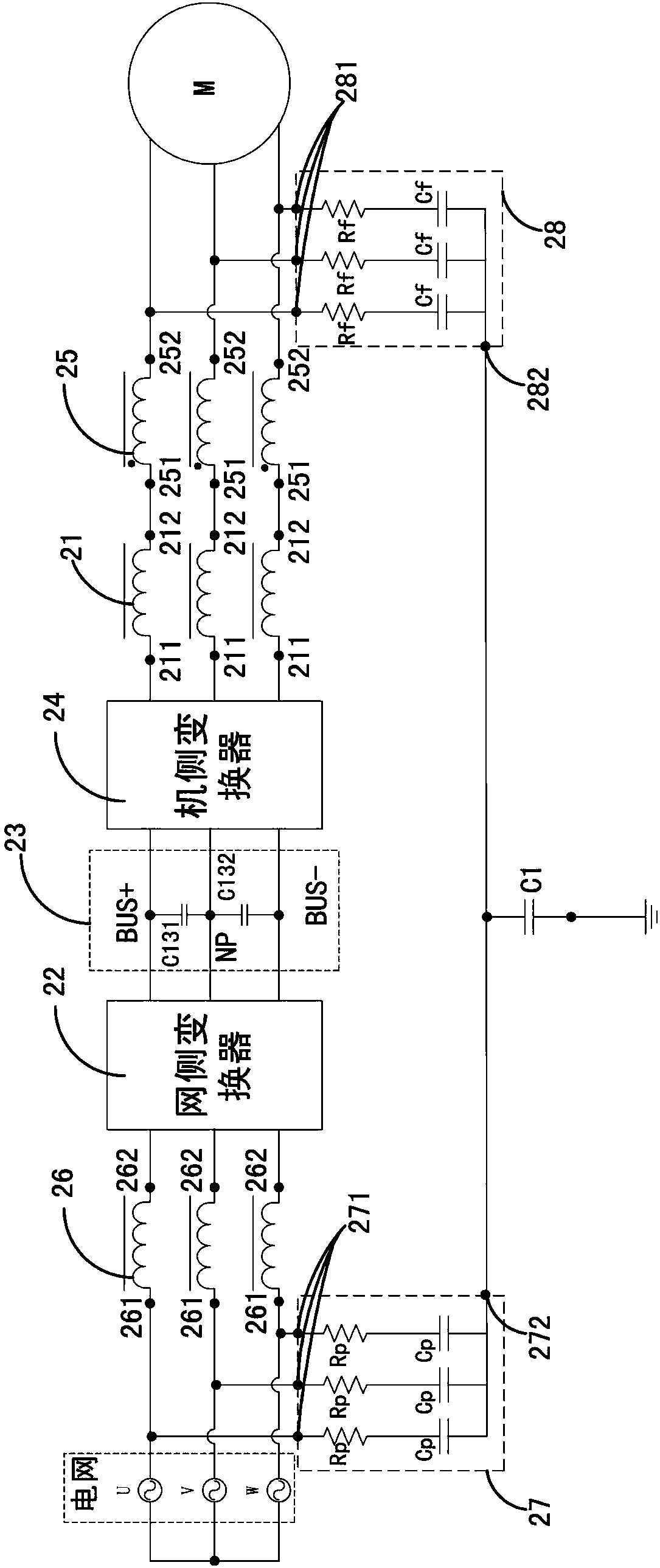 Power conversion system and common mode voltage suppression method thereof