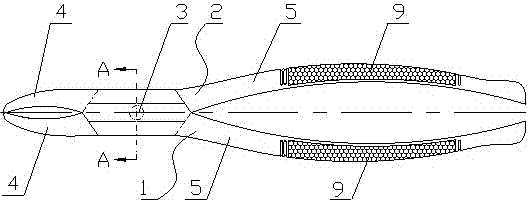 A gill-penetrating type dental forceps