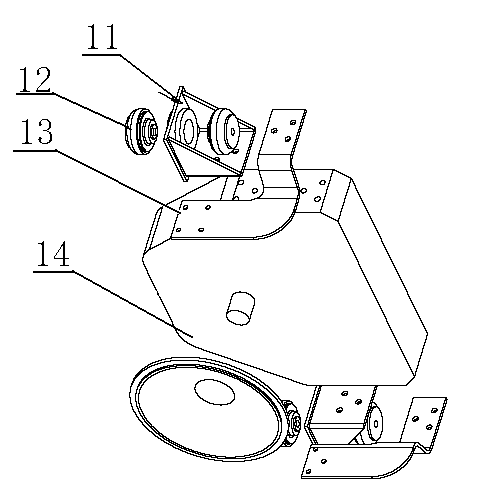 Engine suspension device with transfer case