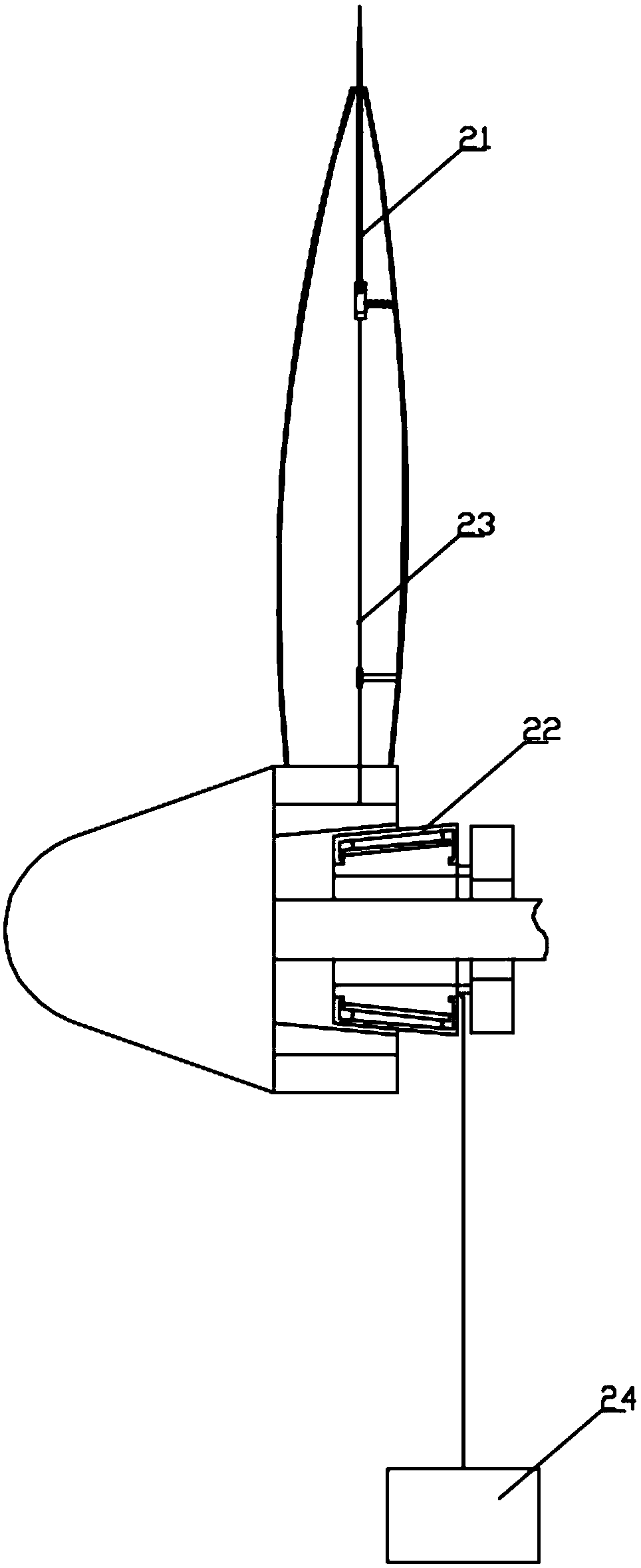 Lightning protection device for power generation equipment