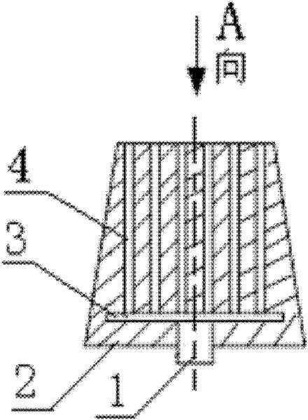 Electrode for applying pulse current to continuous casting tundish