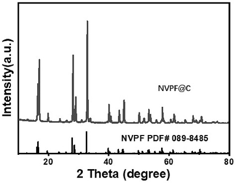 Porous sodium vanadium fluorophosphate composite material regulated and controlled by carbon quantum dots as well as preparation method and application of composite material