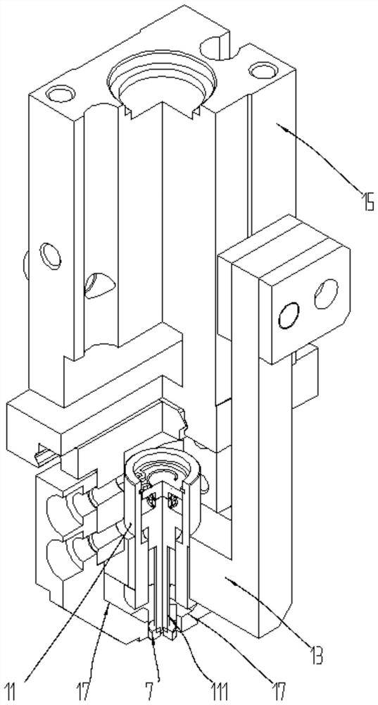 Clamping and detecting mechanism for rivets and cylindrical parts
