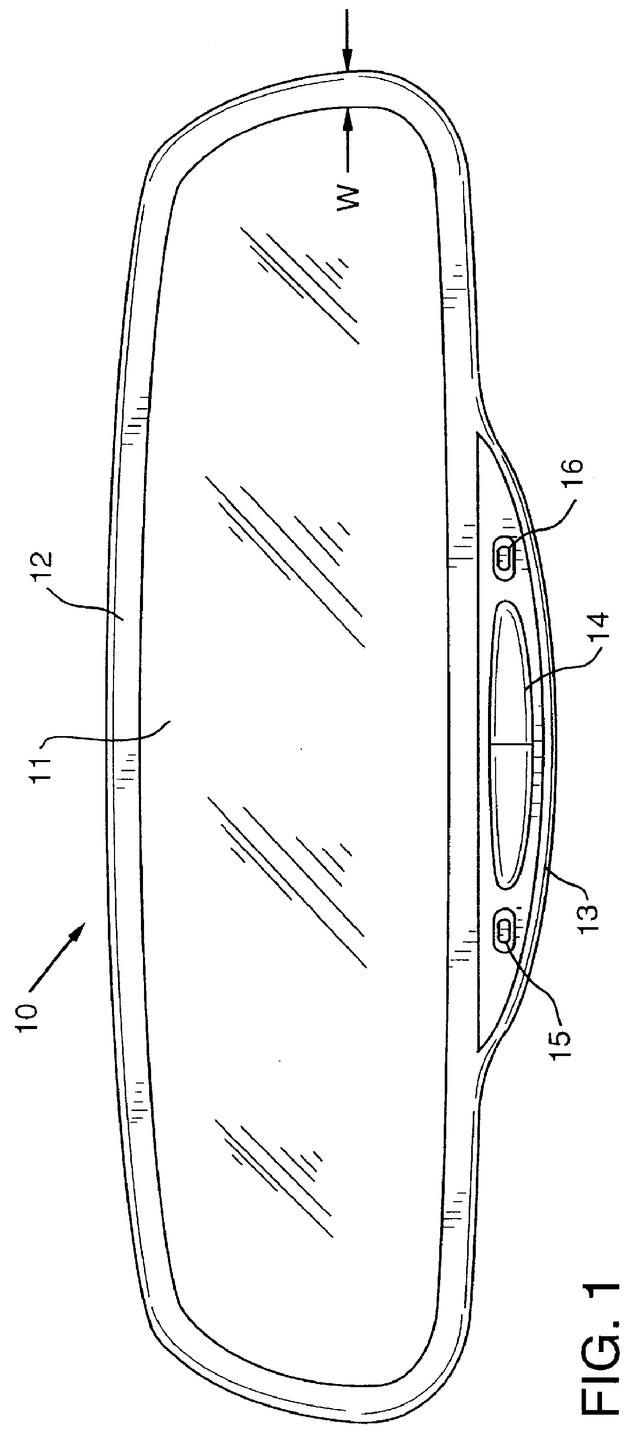 Rearview mirror bezel having reduced apparent size