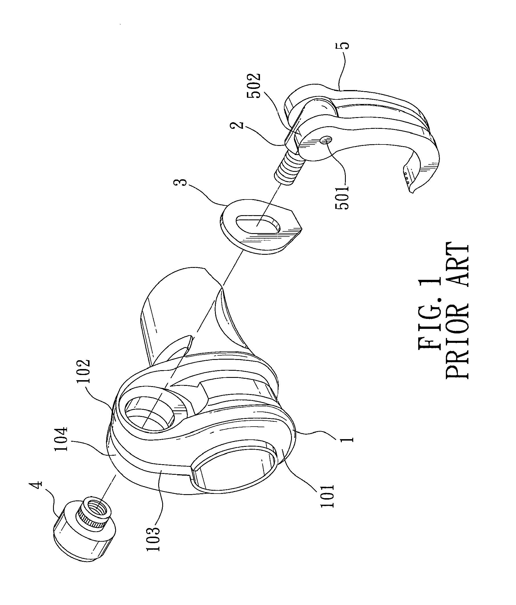 Clamping device for a telescopic rod