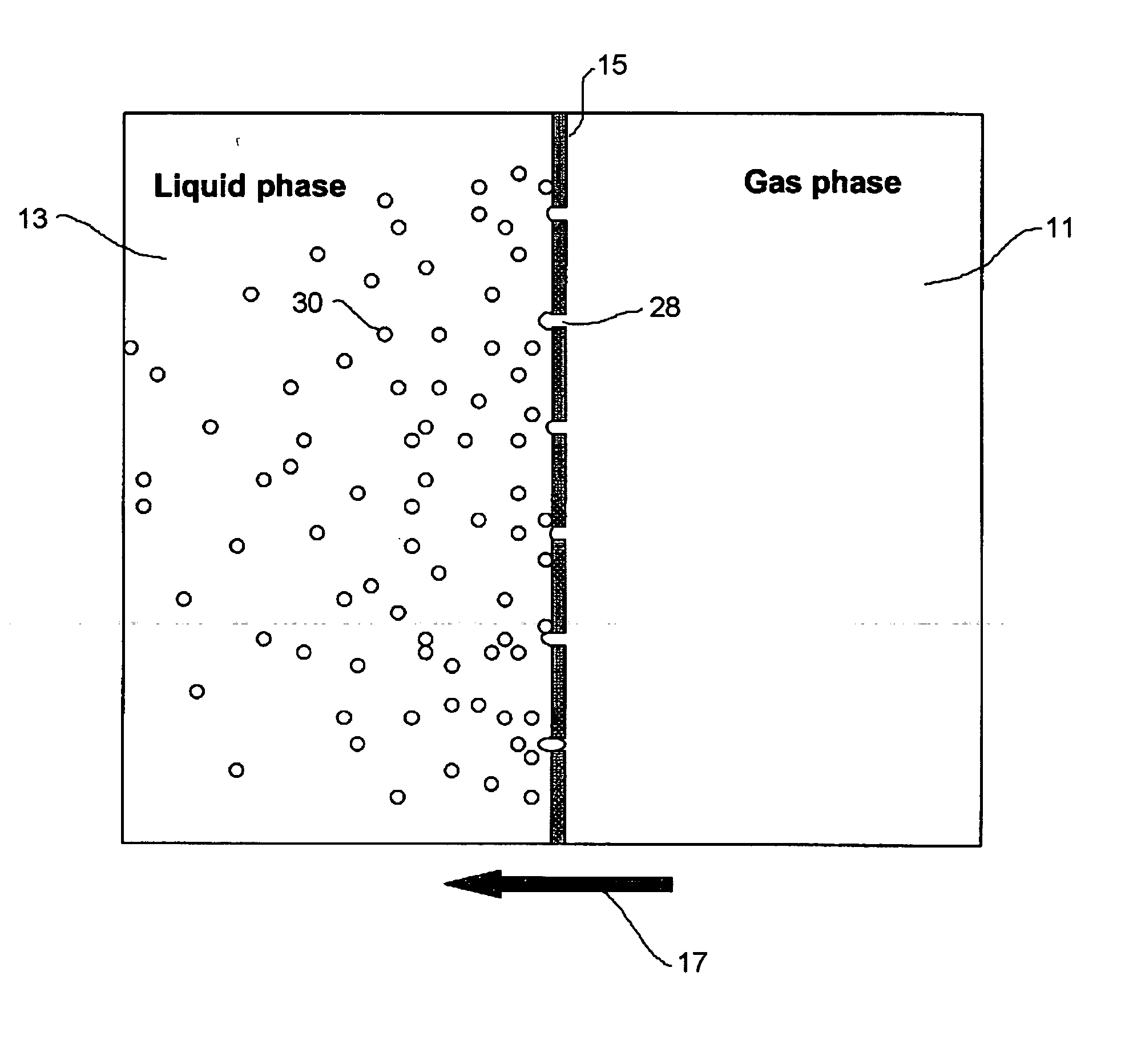 Gas absorption column and a method of chemically treating an acid gas using such a gas absorption column