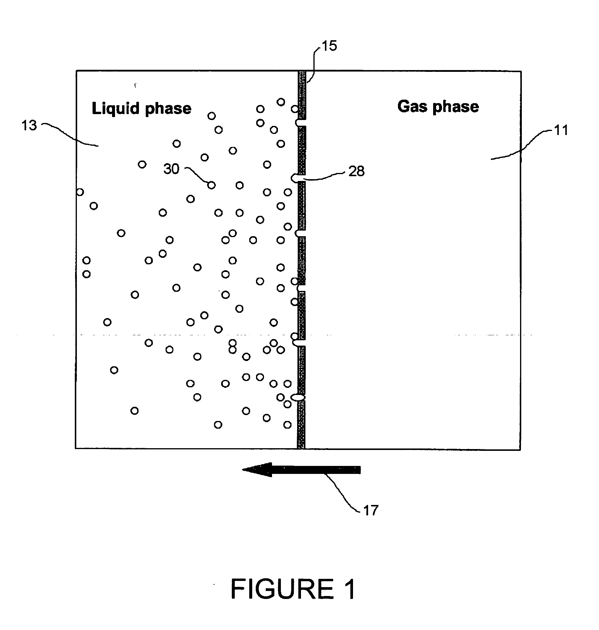 Gas absorption column and a method of chemically treating an acid gas using such a gas absorption column