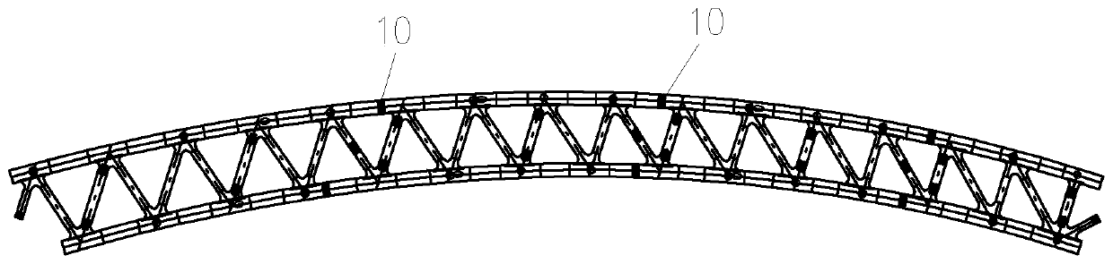 A method for on-site horizontal assembly of steel pipe arches