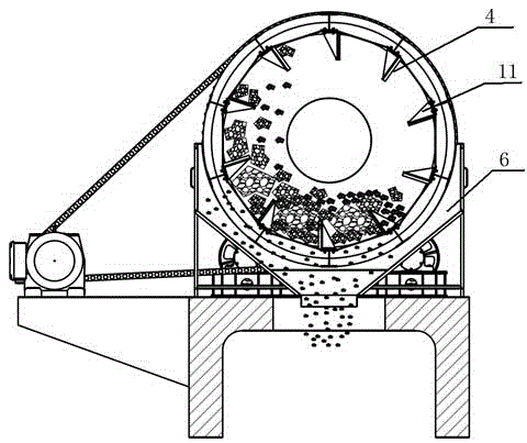 Roller type screening crusher and design method thereof