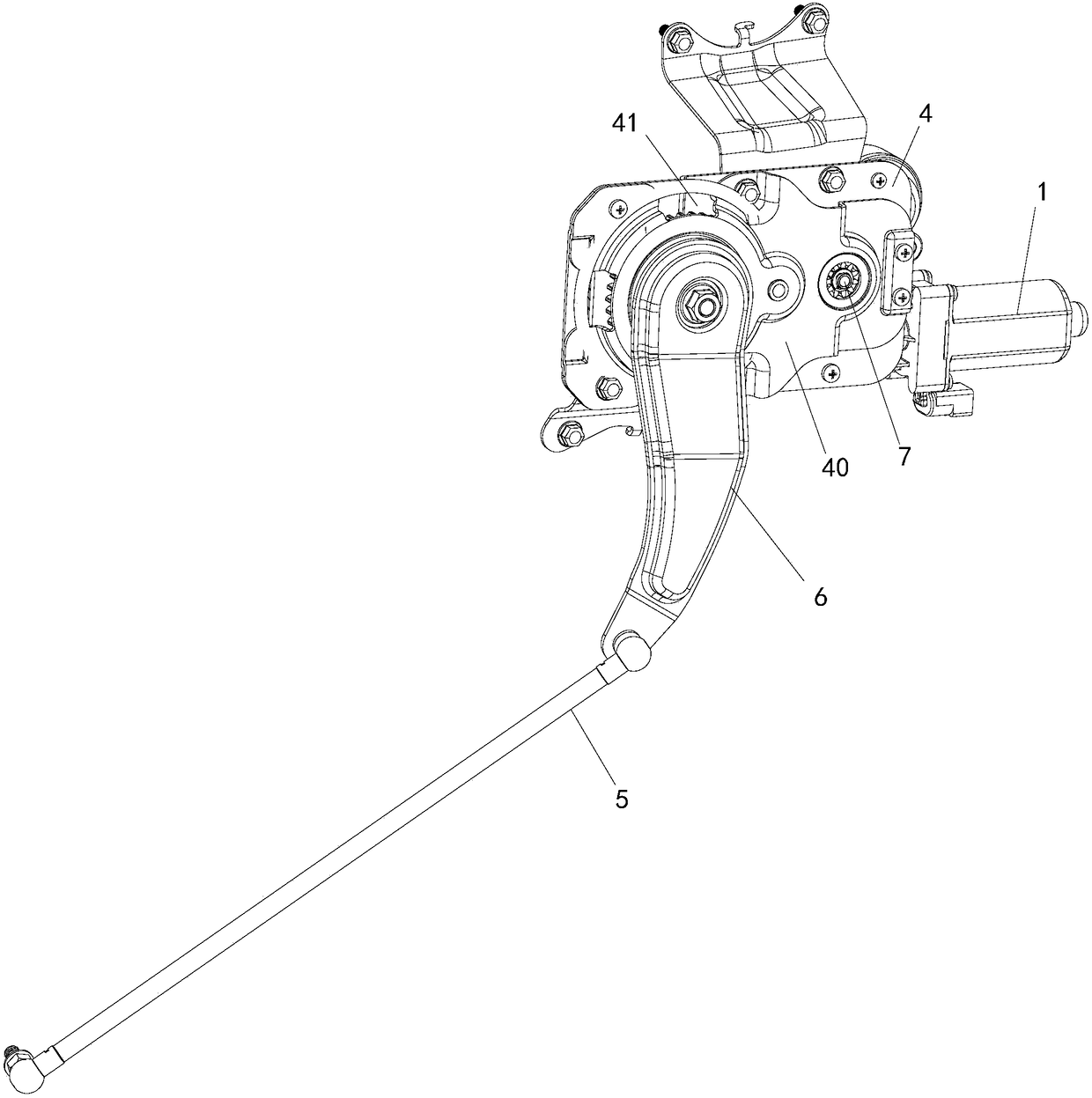 Electric opening-closing drive mechanism for automobile tail gate