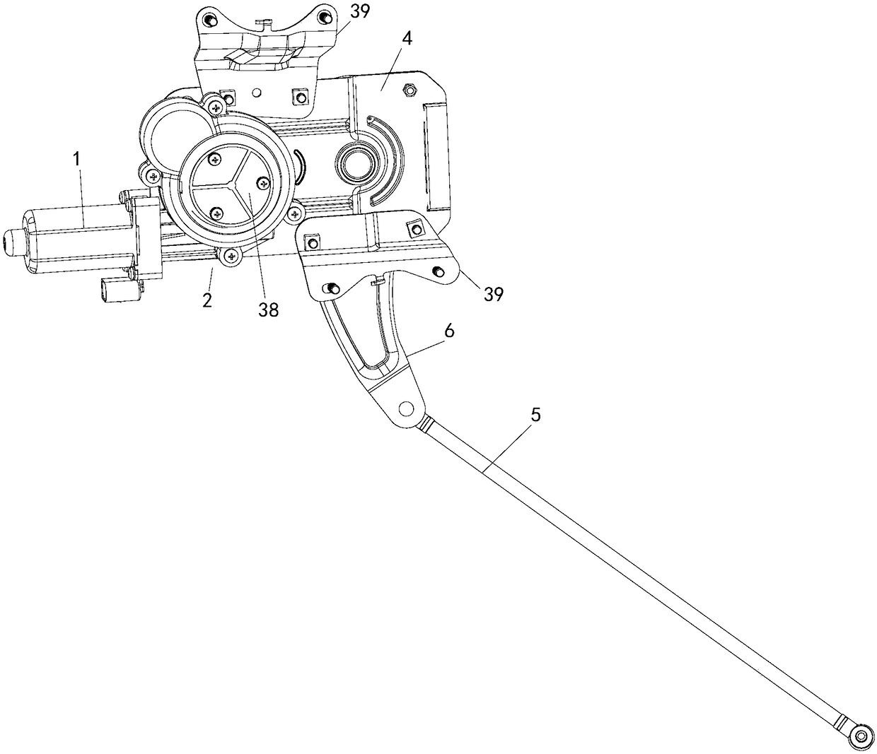 Electric opening-closing drive mechanism for automobile tail gate