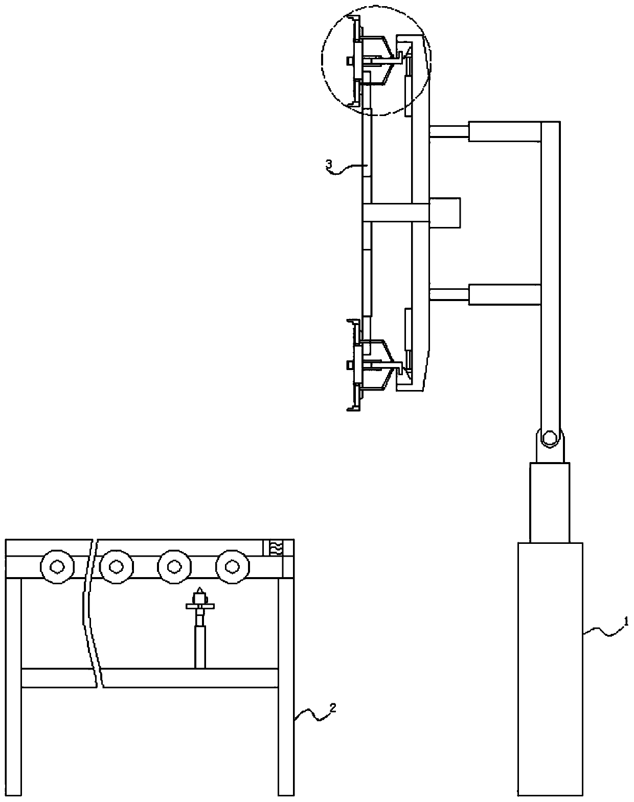 Auxiliary equipment for motor end cover processing