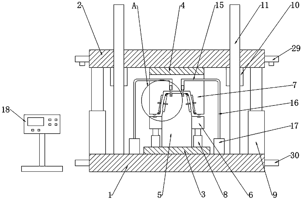 Rear floor longitudinal beam forming mold