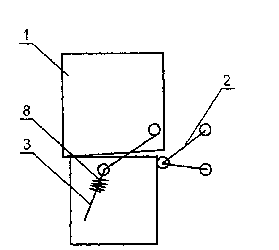 Shoe mold rack with collision device and corresponding mounting bracket