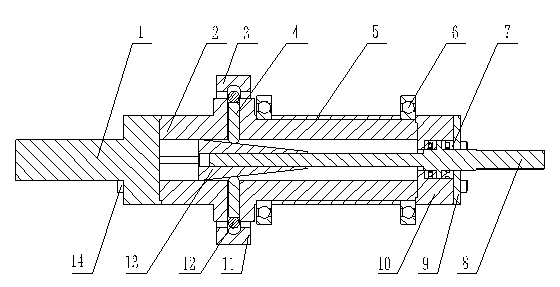 Rotary extrusion secondary forming die for novel pipe fitting for decoration and forming method thereof