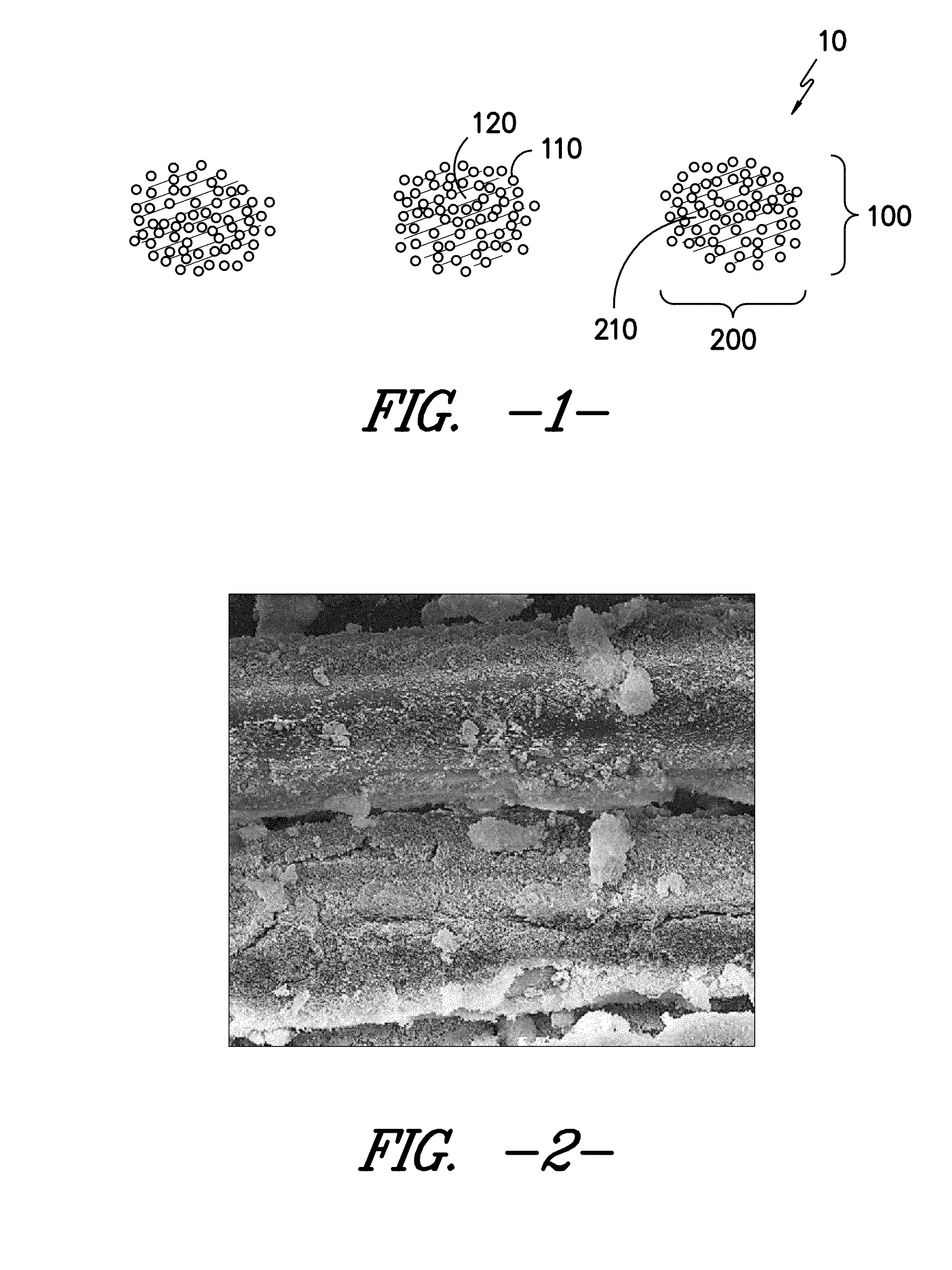 Agglomerated particle cloud network coated fiber bundle