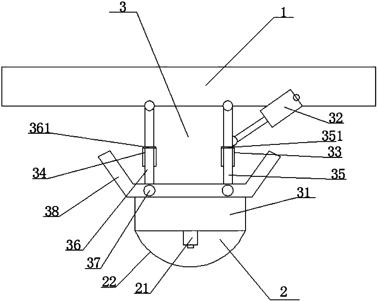 Monitoring device capable of adjusting shooting angle