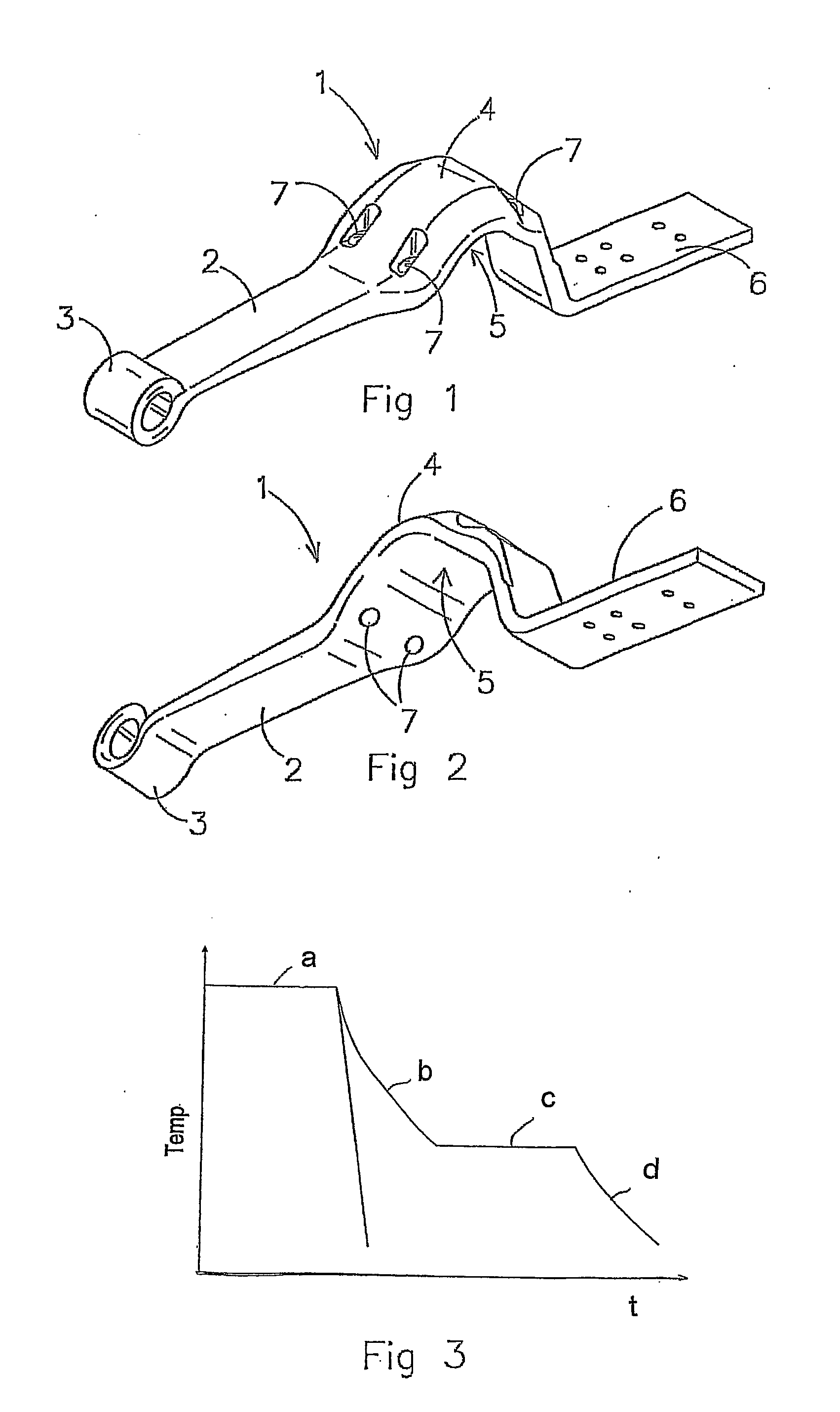 Hardening of flexible trailing arms