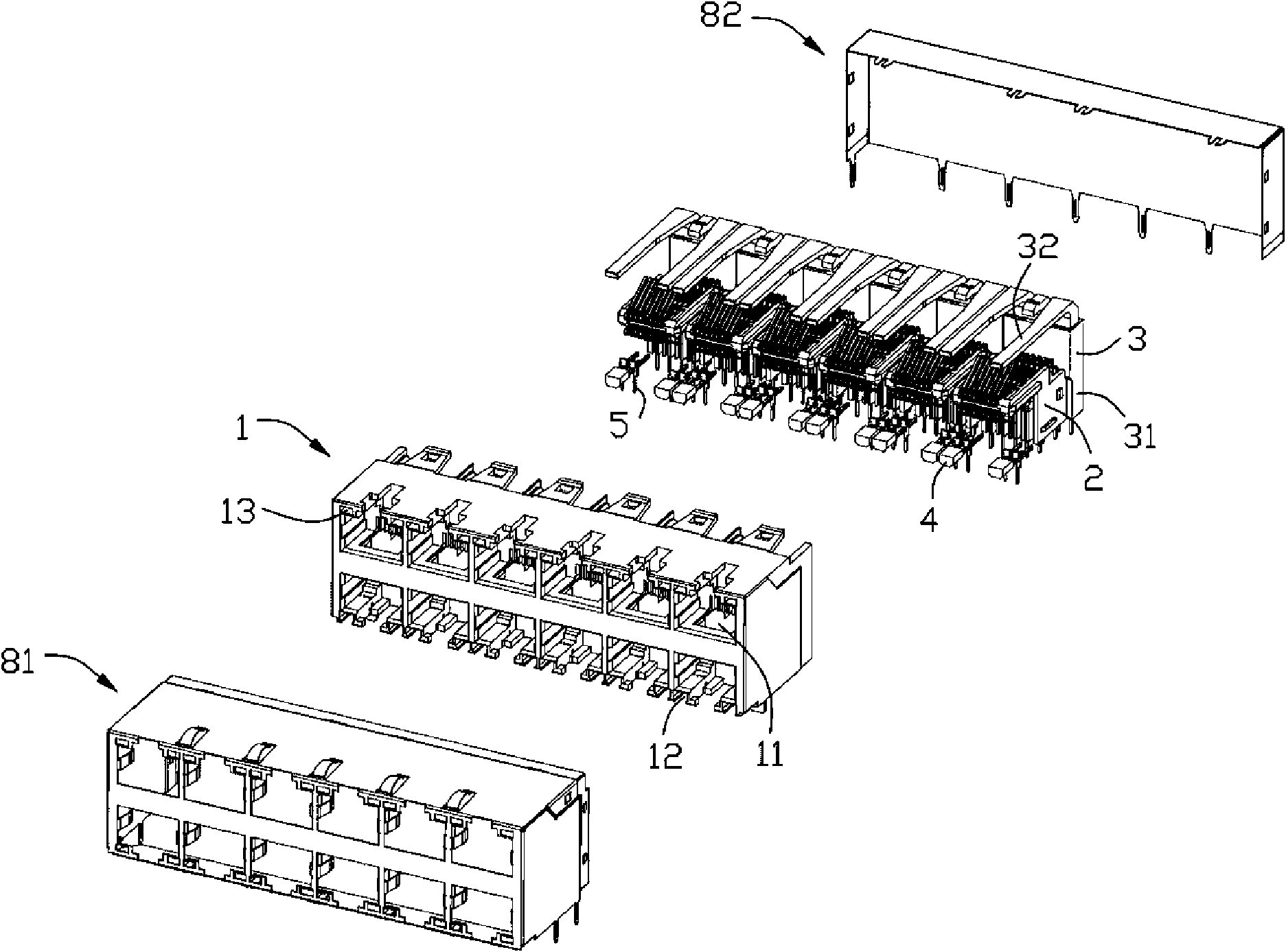 Module connector and assembling method thereof
